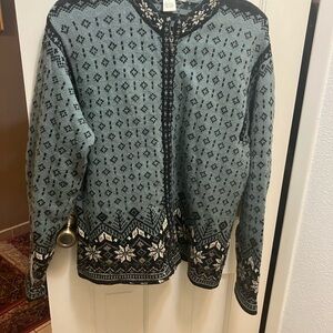 Appleseed's Blue and Black Patterned Cardigan